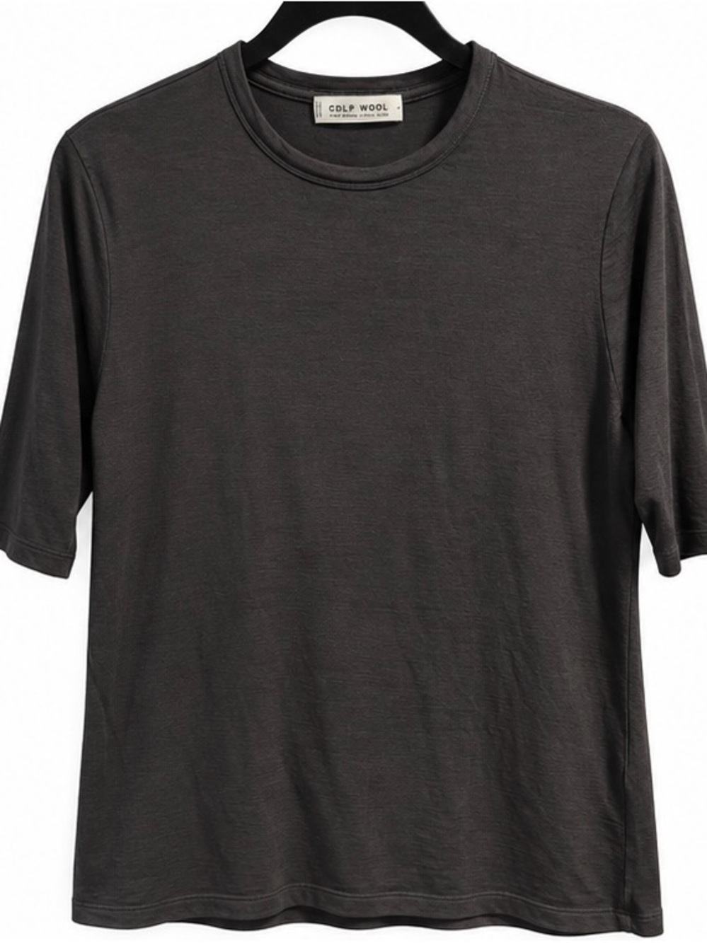 CDLP Wool Women’s Black Merino Lyocell T-Shirt Size Large L